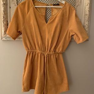 Mustard Corduroy Romper